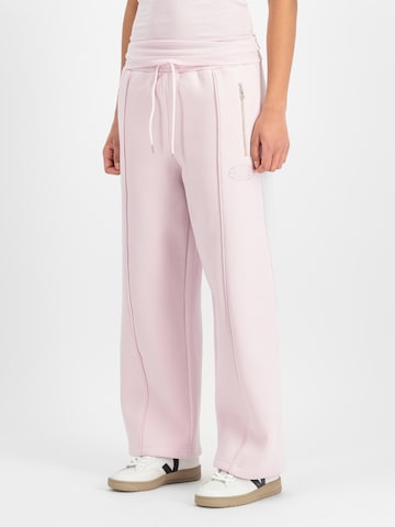 ALPHA INDUSTRIES Wide leg Pants in Purple: front