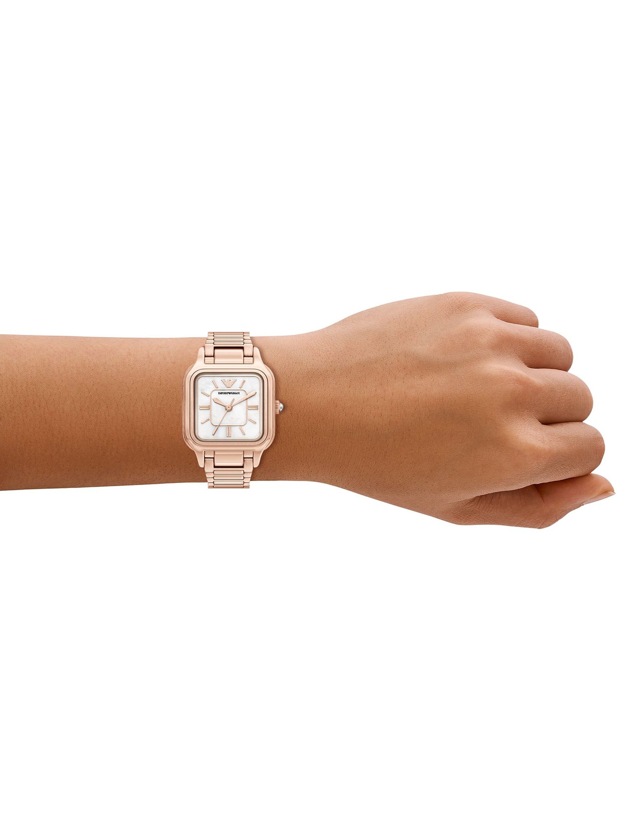 Emporio Armani Analog watch in Pink: front