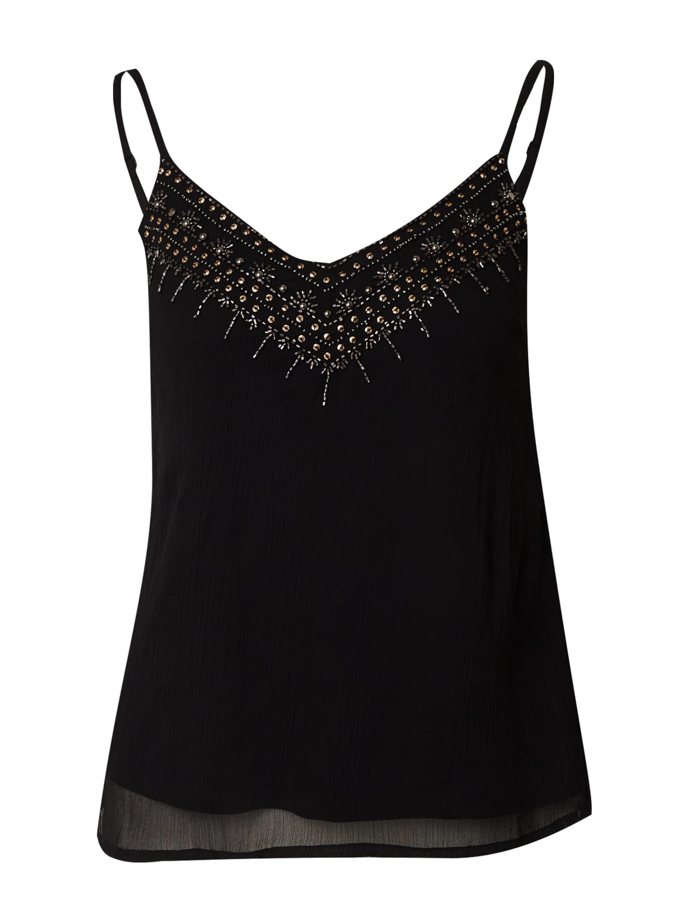 ABOUT YOU Top 'Leoni' in Black: front