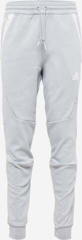 Effilé Pantalon de sport 'Designed For Gameday' ADIDAS SPORTSWEAR en gris : devant