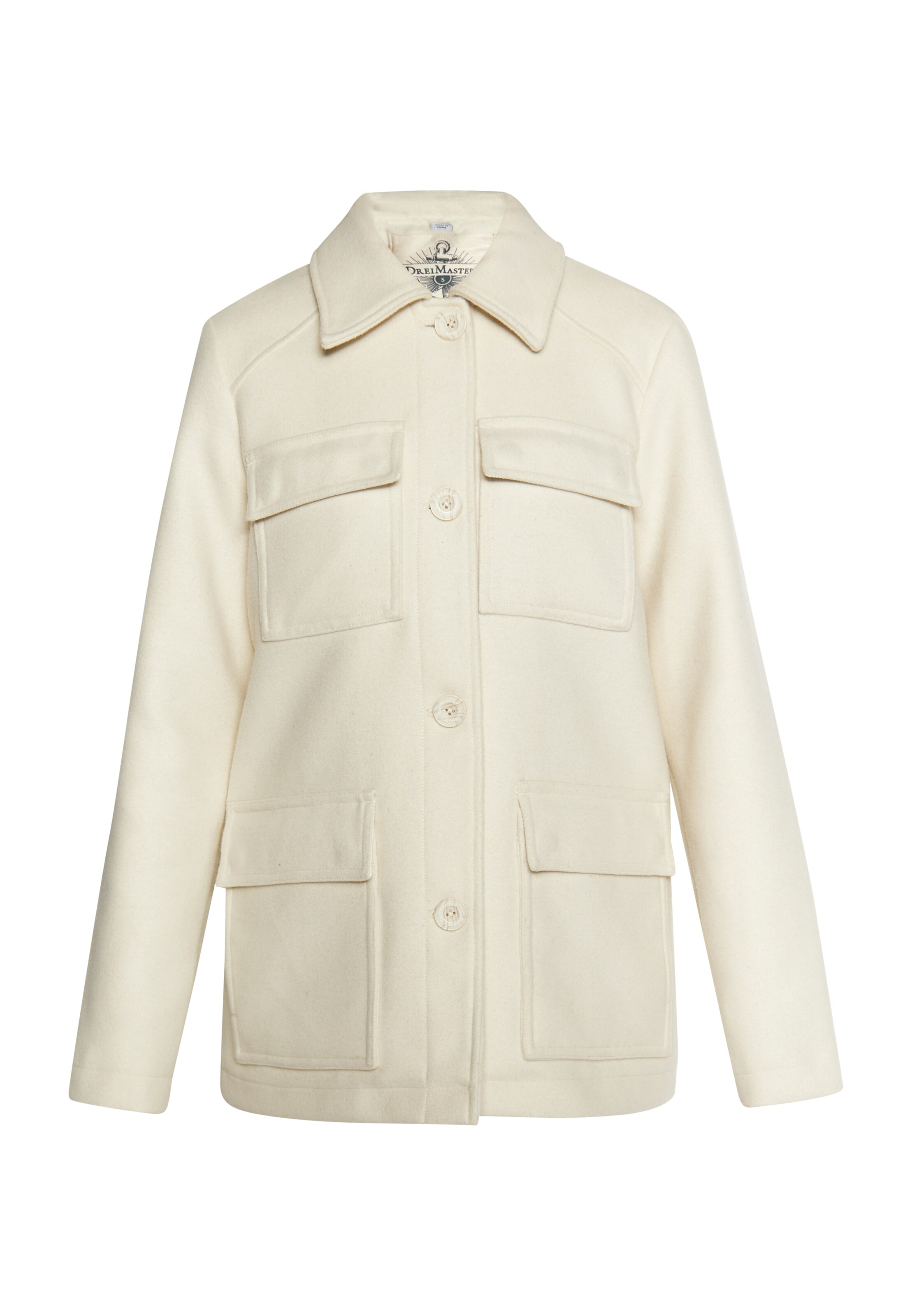 DreiMaster Vintage Φθινοπωρινό και ανοιξιάτικο μπουφάν σε μπεζ: μπροστά