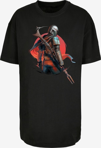 T-shirt oversize 'Star Wars The Mandalorian Blaster Rifles' F4NT4STIC en noir : devant