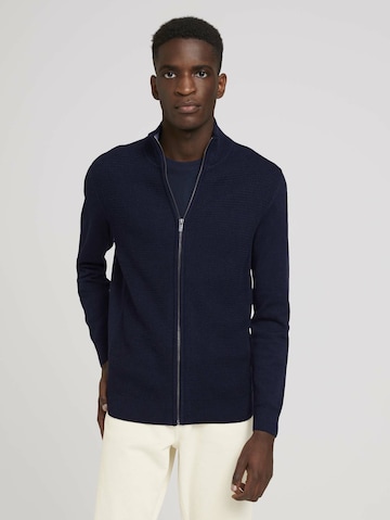 TOM TAILOR Knit cardigan in Blue: front