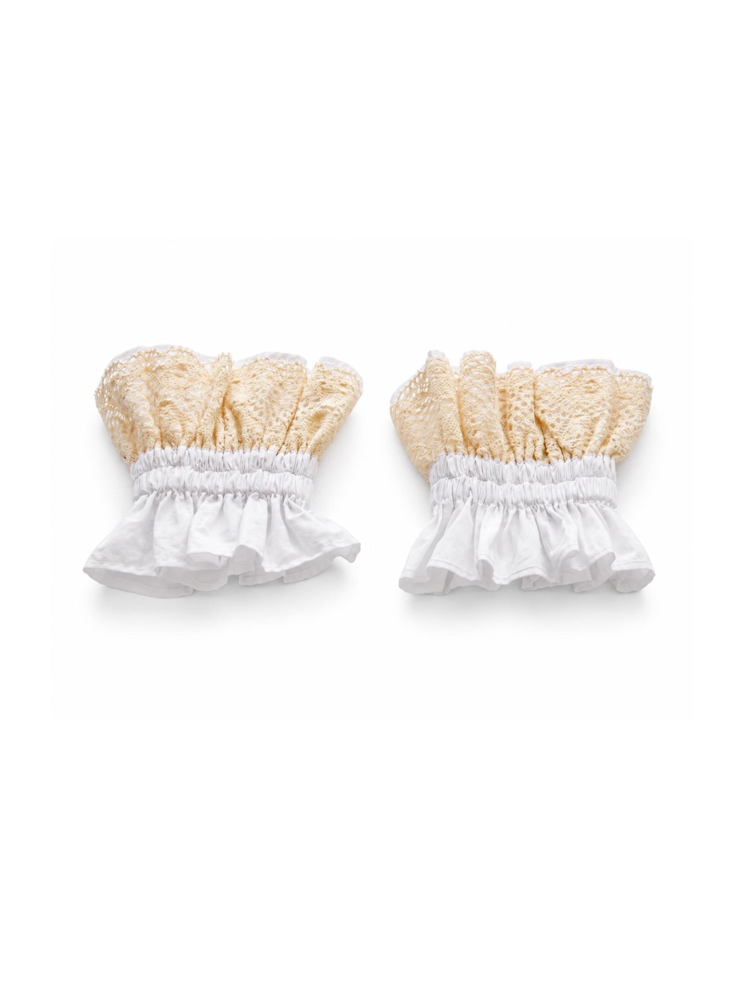 Chauffe-bras 'Sleeve cuffs' Christine on the clouds en blanc : devant