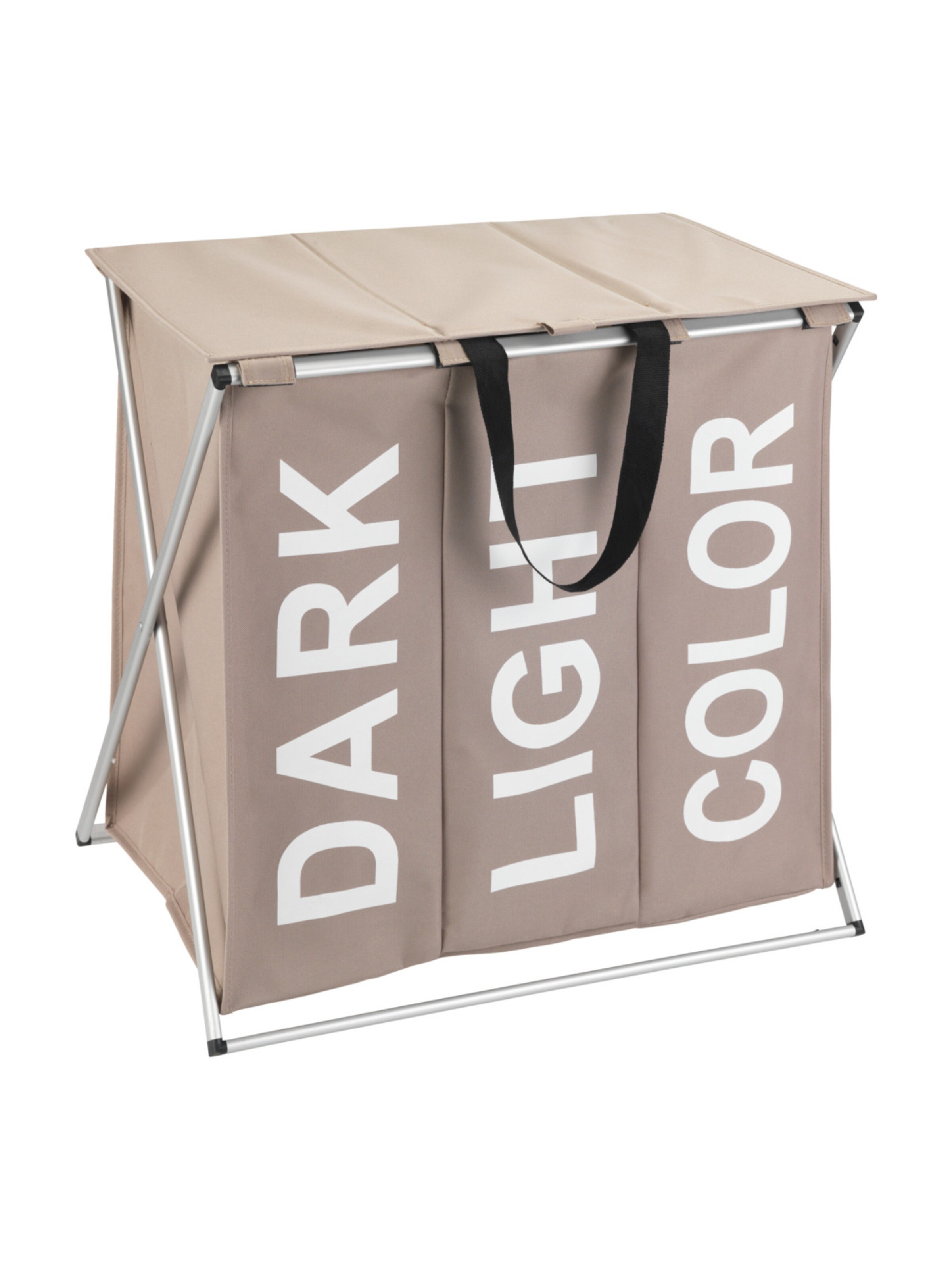 Wenko Wäschebehälter 'Trio Top' in Grau: Vorderseite