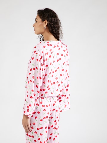 Hunkemöller Pajama Shirt 'Cherry' in Pink