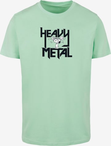 T-Shirt 'Peanuts - Heavy Metal' Merchcode en vert : devant