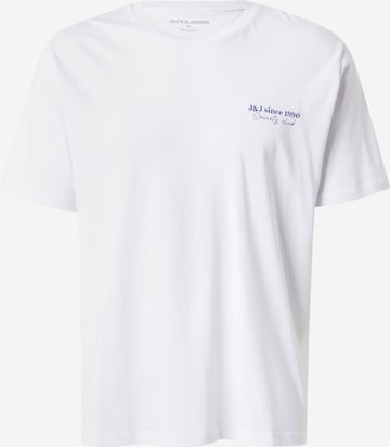JACK & JONES T-Shirt 'JJNINETY' in Weiß: Vorderseite