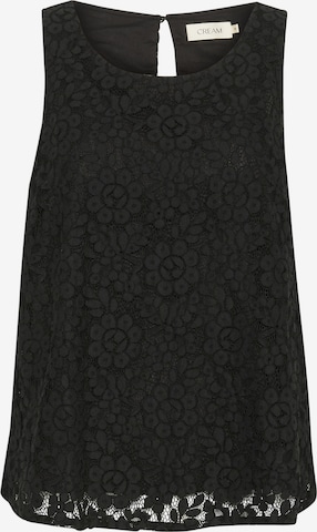 Cream Blouse 'Bana Lace' in Black: front