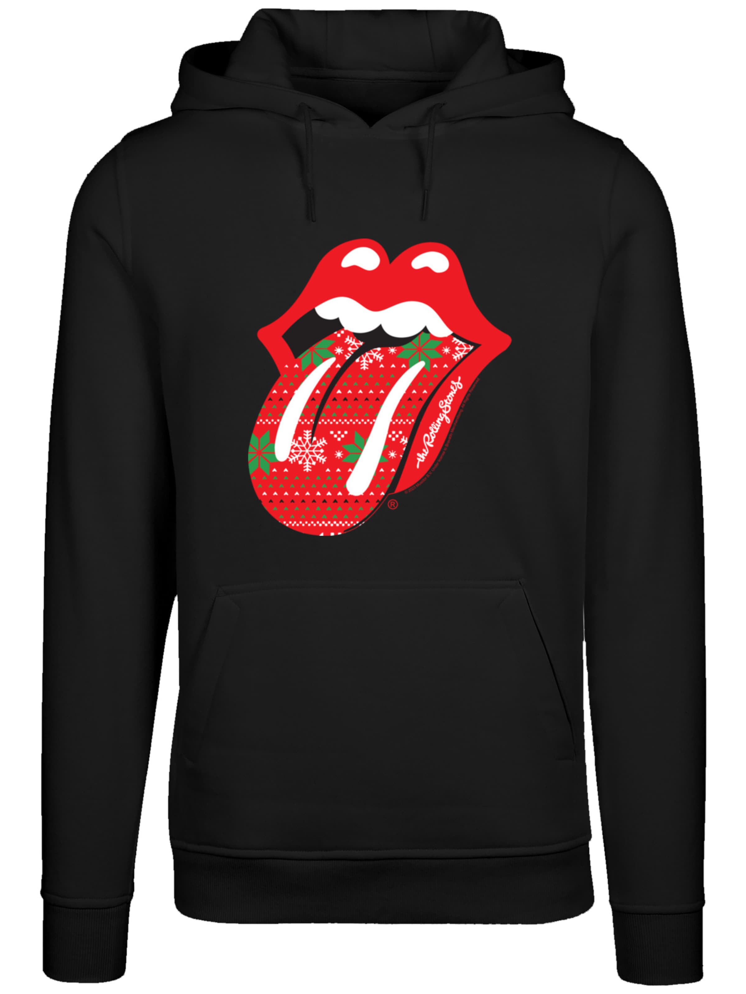 F4NT4STIC Sweatvest 'The Rolling Stones' in Zwart: voorkant