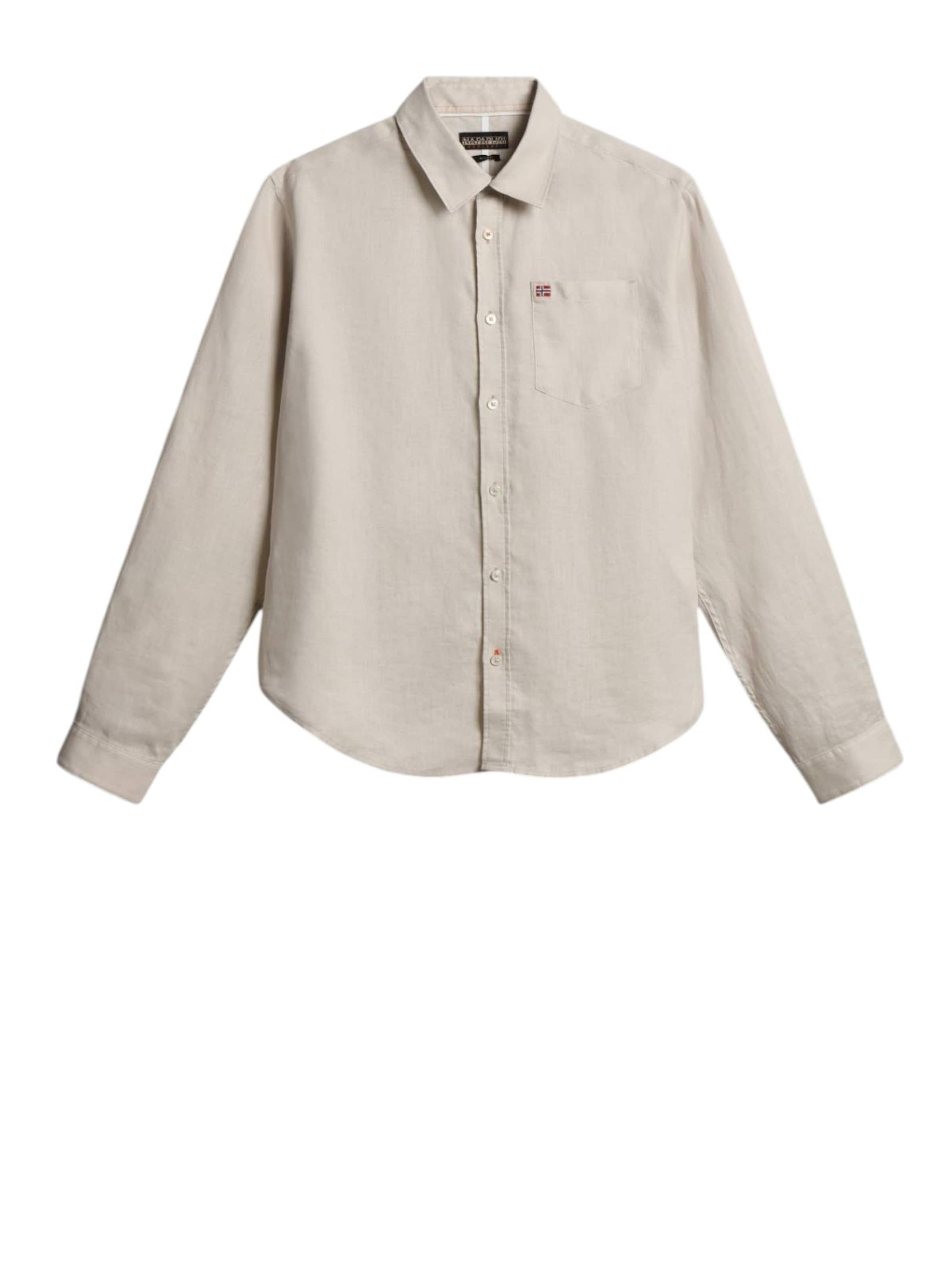 NAPAPIJRI Regular fit Button Up Shirt in Beige: front