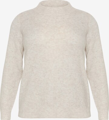 KAFFE CURVE Pullover 'Mia' in Beige: predná strana