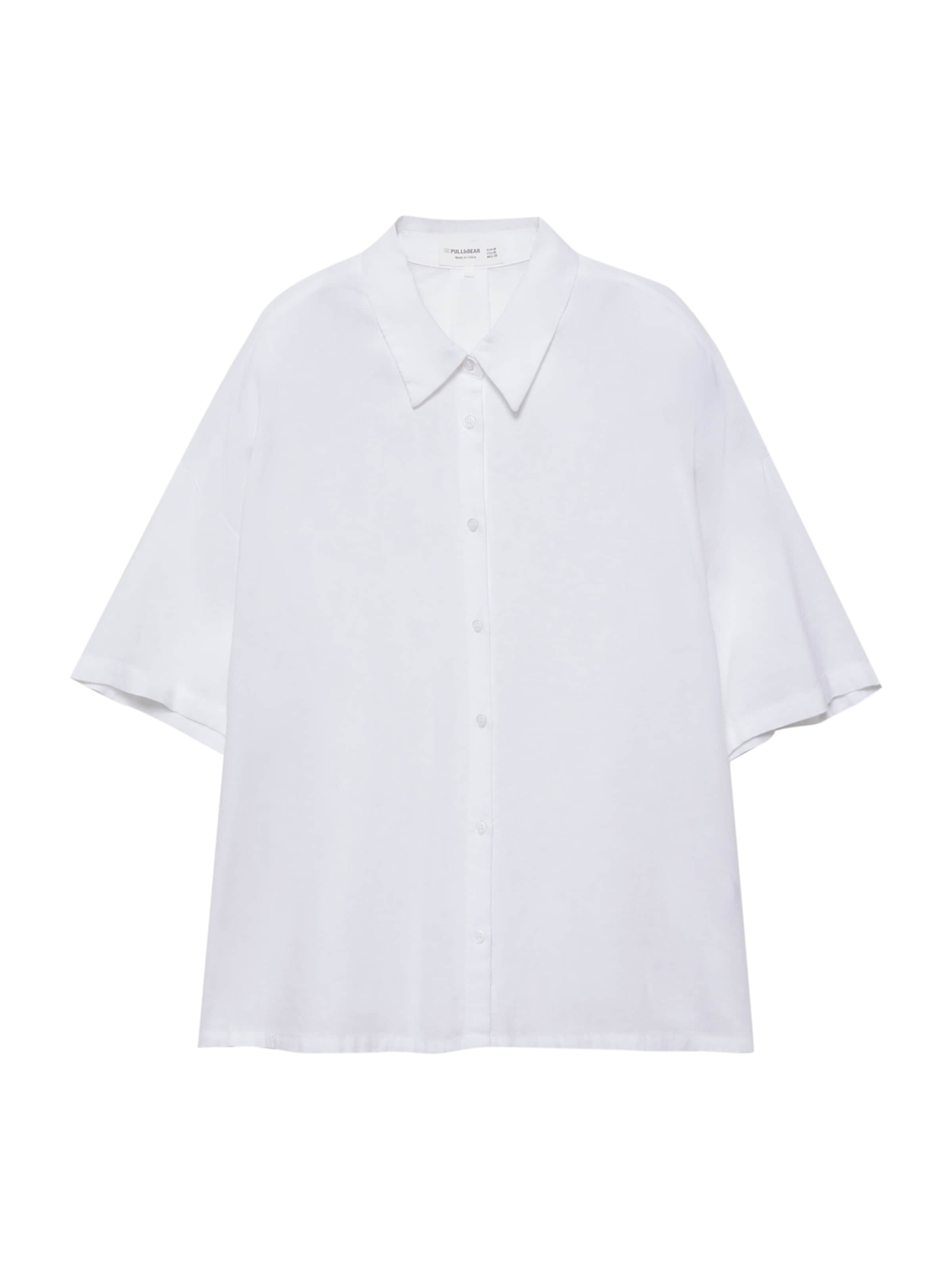 Pull&Bear Bluse in Weiß: Vorderseite