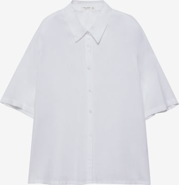 Pull&Bear Bluse in Weiß: Vorderseite