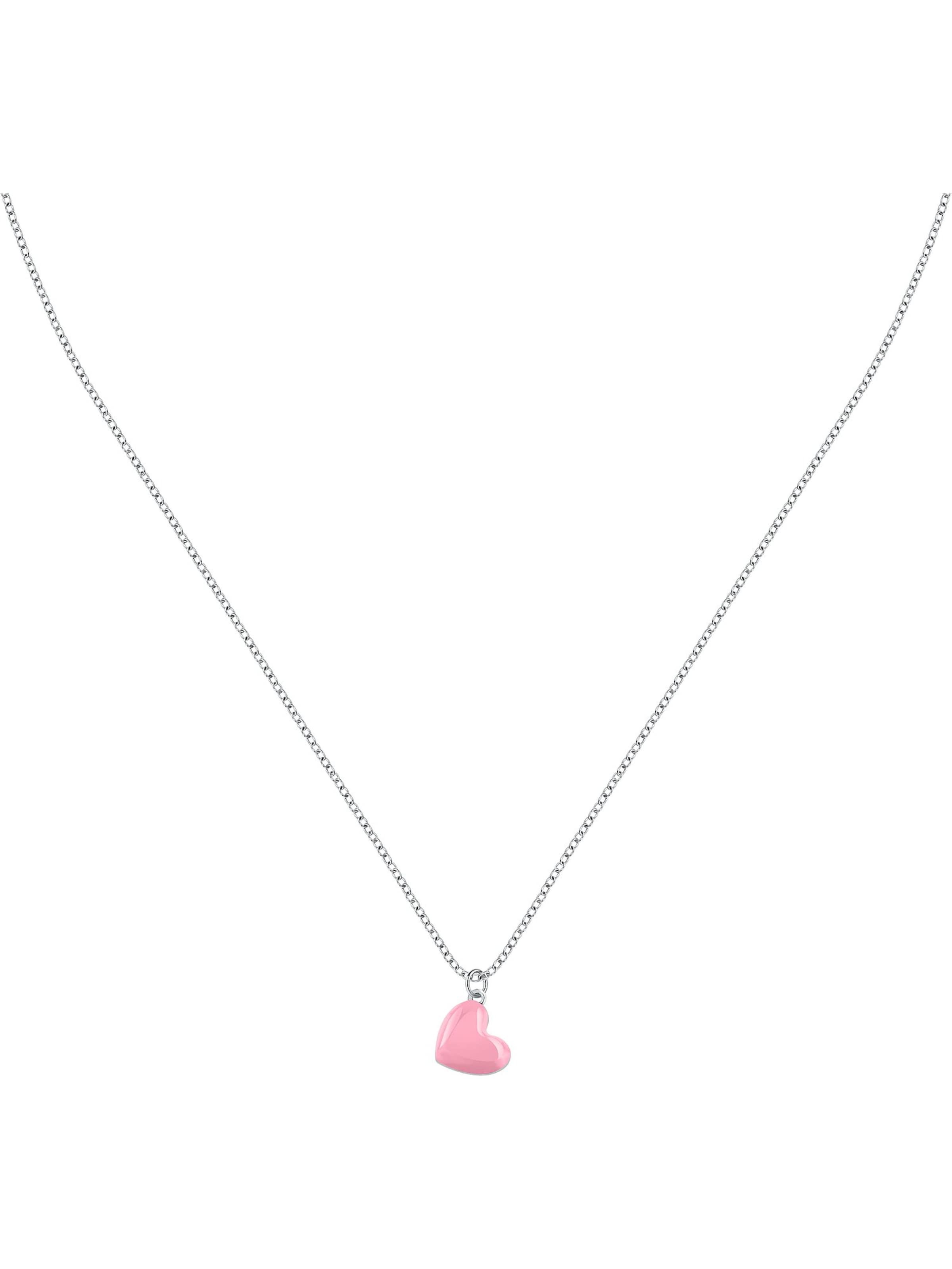 La Petite Story Necklace in Silver: front