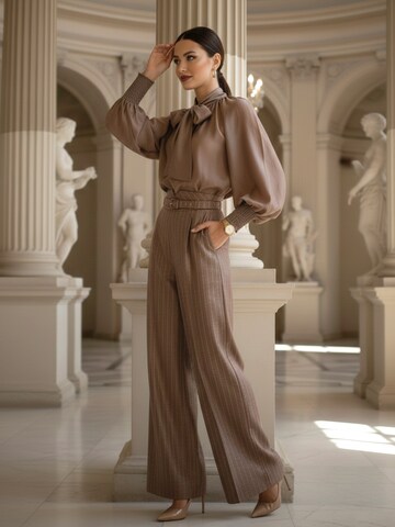 JIORO Blouse 'ESSENTIALS' in Bruin