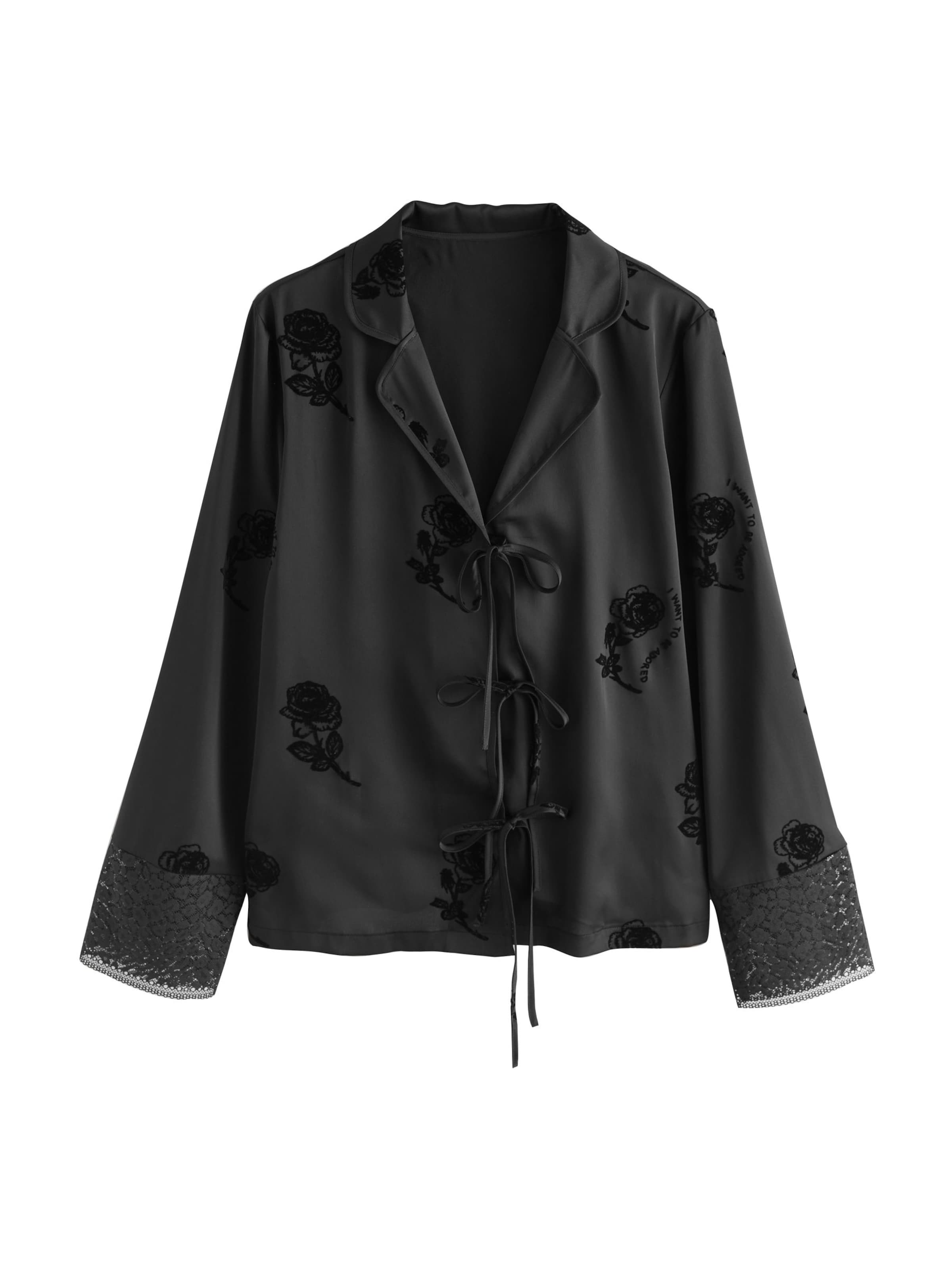 Rockett St George Slaapshirt in Zwart: voorkant