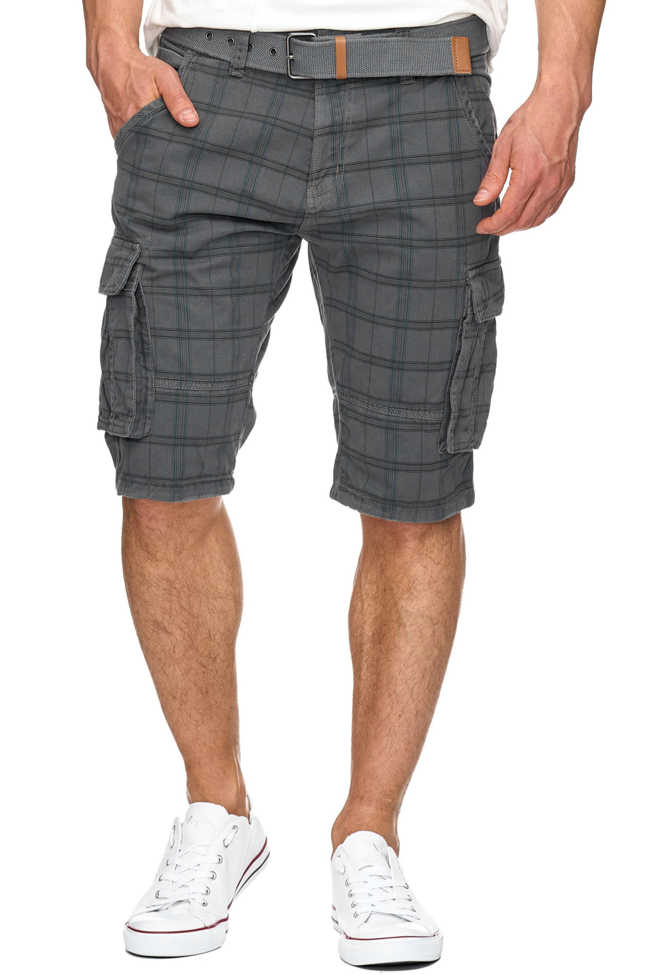 INDICODE JEANS Regular Cargo in Grau: Vorderseite