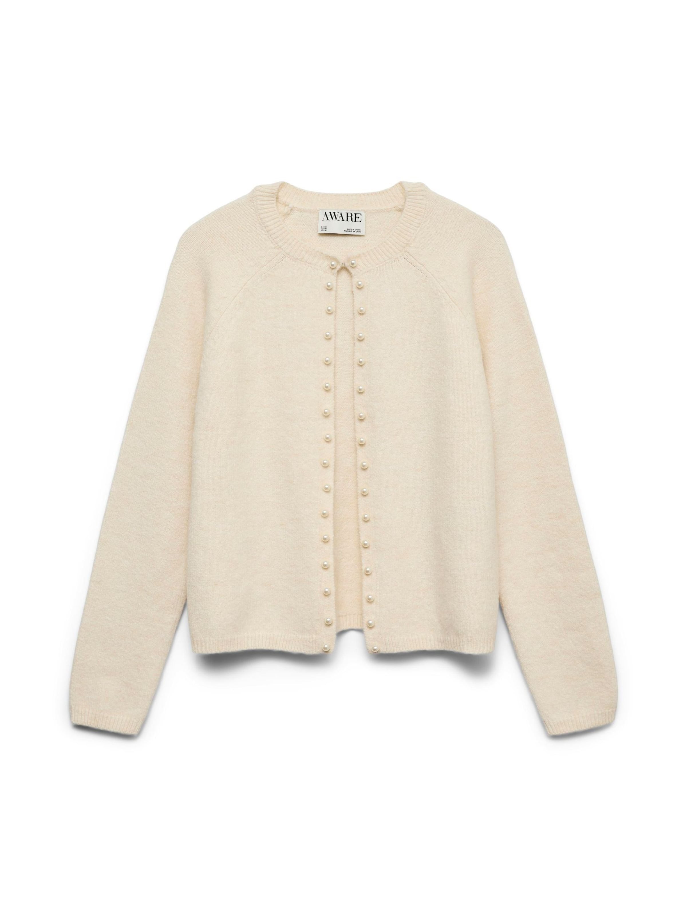 Cardigan 'VMAwmagelene' VERO MODA en blanc : devant
