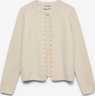 VERO MODA Knit Cardigan 'VMAwmagelene' in White: front