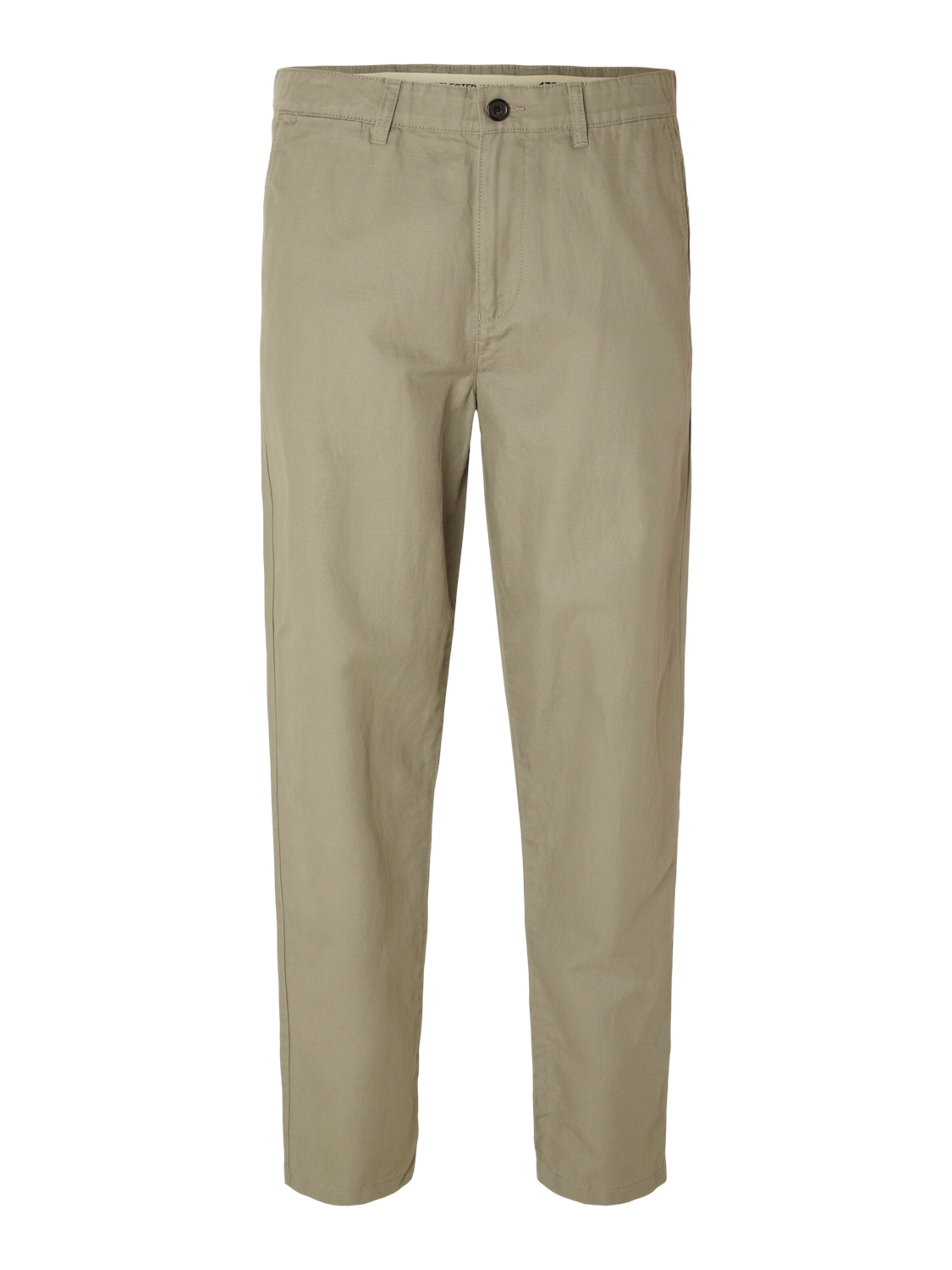 SELECTED Loose fit Chino trousers in Green: front