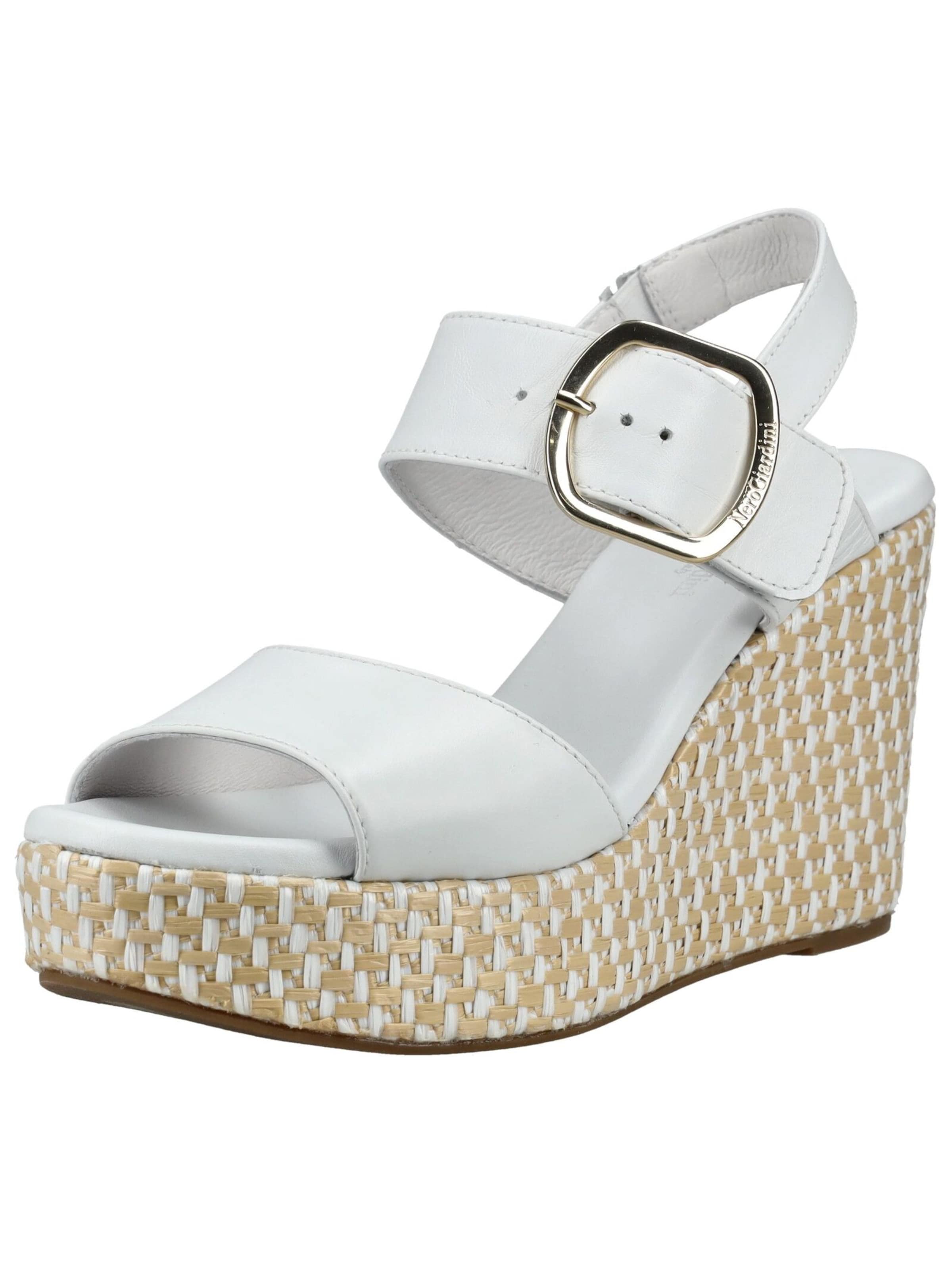 Sandalo di Nero Giardini in bianco: frontale