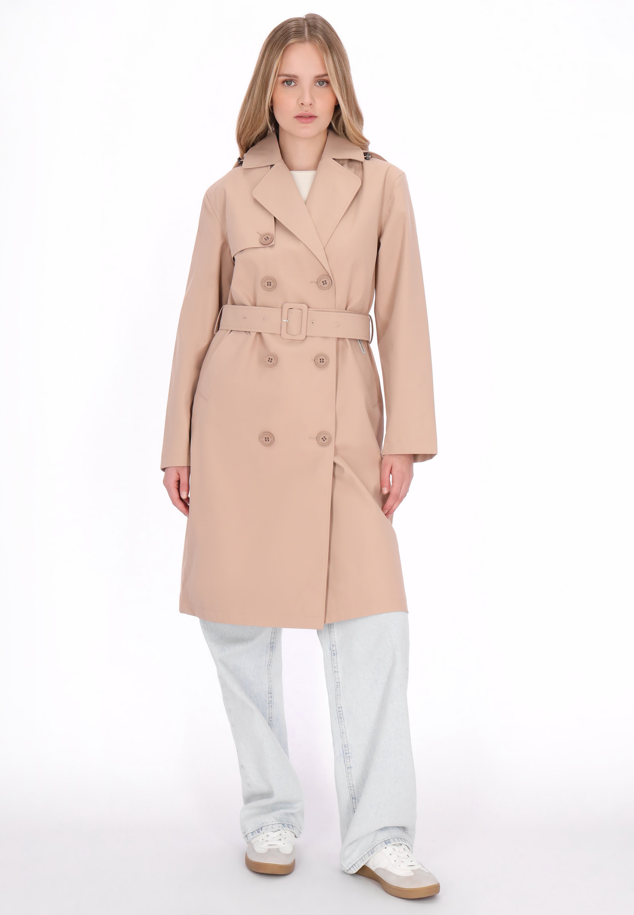 Schmuddelwedda - Abrigo funcional en beige: frente