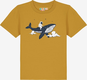 watabout.kids Shirt 'Spacewhale' in Yellow: front