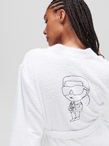 Peignoir long 'Ikonik 2.0' Karl Lagerfeld en blanc