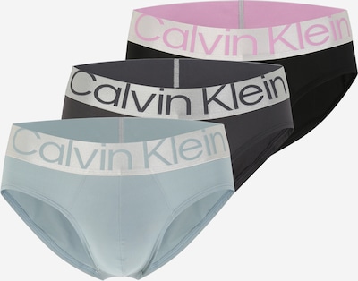 Calvin Klein Underwear Slip en bleu clair / anthracite / noir / argent, Vue avec produit