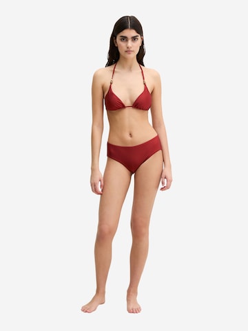 Marc O'Polo Triangel Bikinitop ' Shiny ' in Rood: voorkant