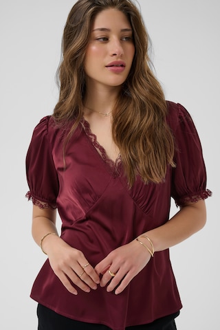 Cream - Camisa 'Almina' em vermelho