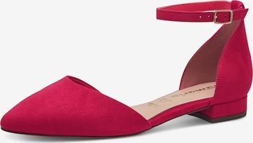 Ballerines à lanières Tamaris en rose : devant