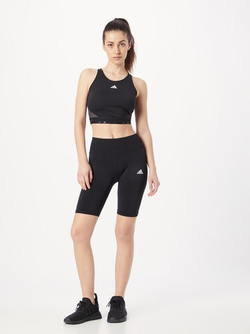 ADIDAS SPORTSWEAR - Skinny Calças de desporto 'Seamless' em preto