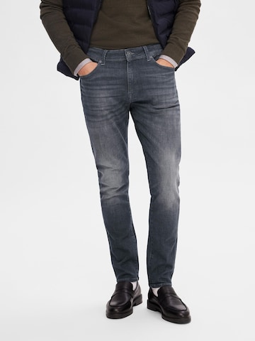 Slimfit Jeans de la SELECTED HOMME pe gri: față