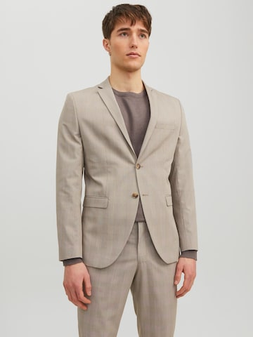 JACK & JONES Slim fit Suit Jacket 'Solaris' in Grey: front