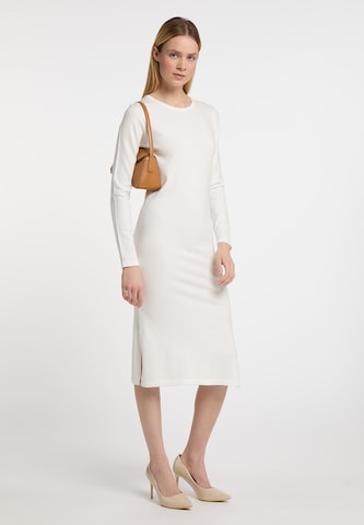 DreiMaster Klassik Stickad klänning 'Wais' i vit