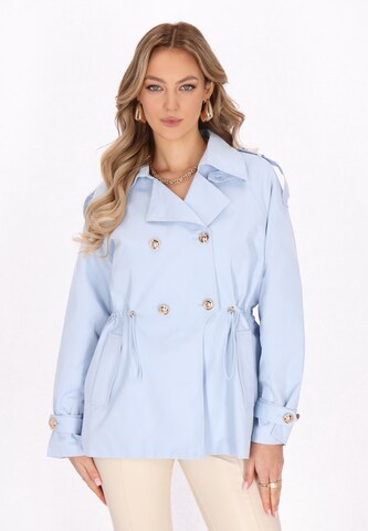 faina Between-seasons coat in Blue: front