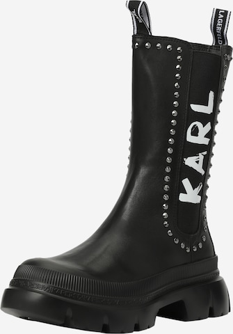 Karl Lagerfeld Chelsea Boots in Black: front
