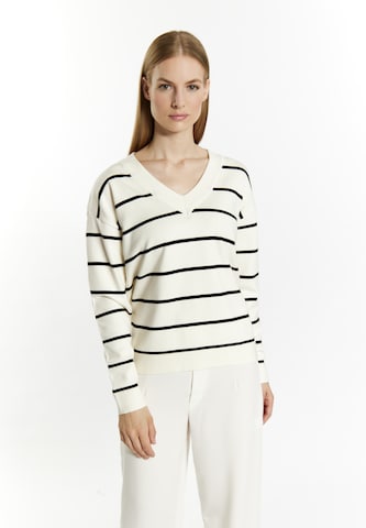 DreiMaster Klassik Sweater 'Baradello' in White: front