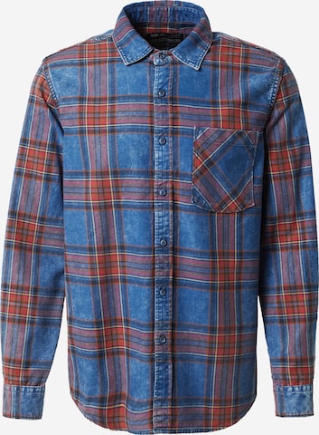 REPLAY Regular fit Button Up Shirt in Blue: front