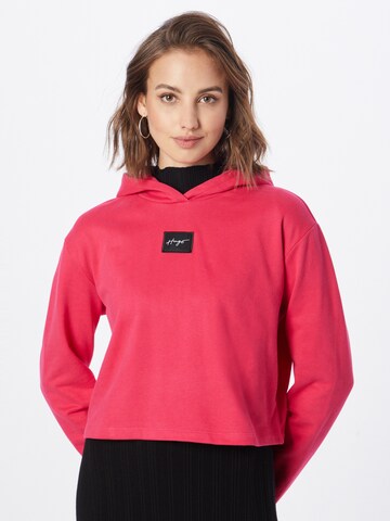 HUGO Red Sweatshirt in Roze: voorkant