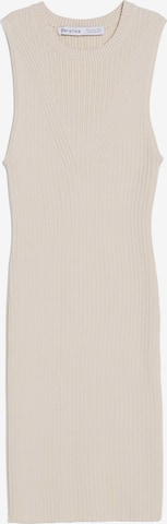 Bershka Strikkekjole i beige: forside