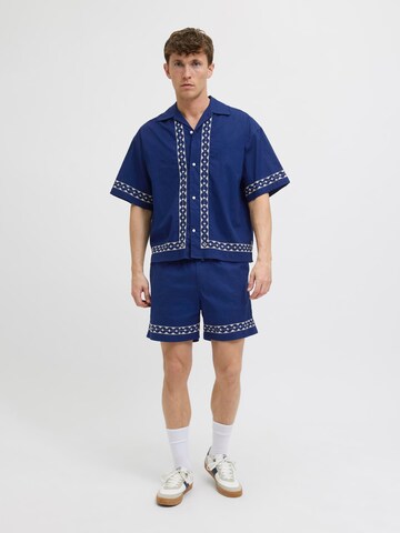 JACK & JONES Comfort fit Button Up Shirt in Blue