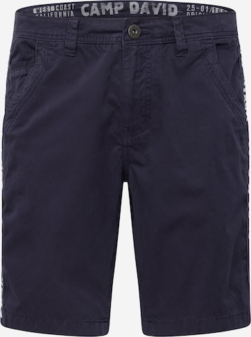 CAMP DAVID Regular Chino Pants in Blue: front