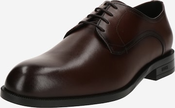 BOSS Buty sznurowane 'Tayil' w kolorze brązowy: przód