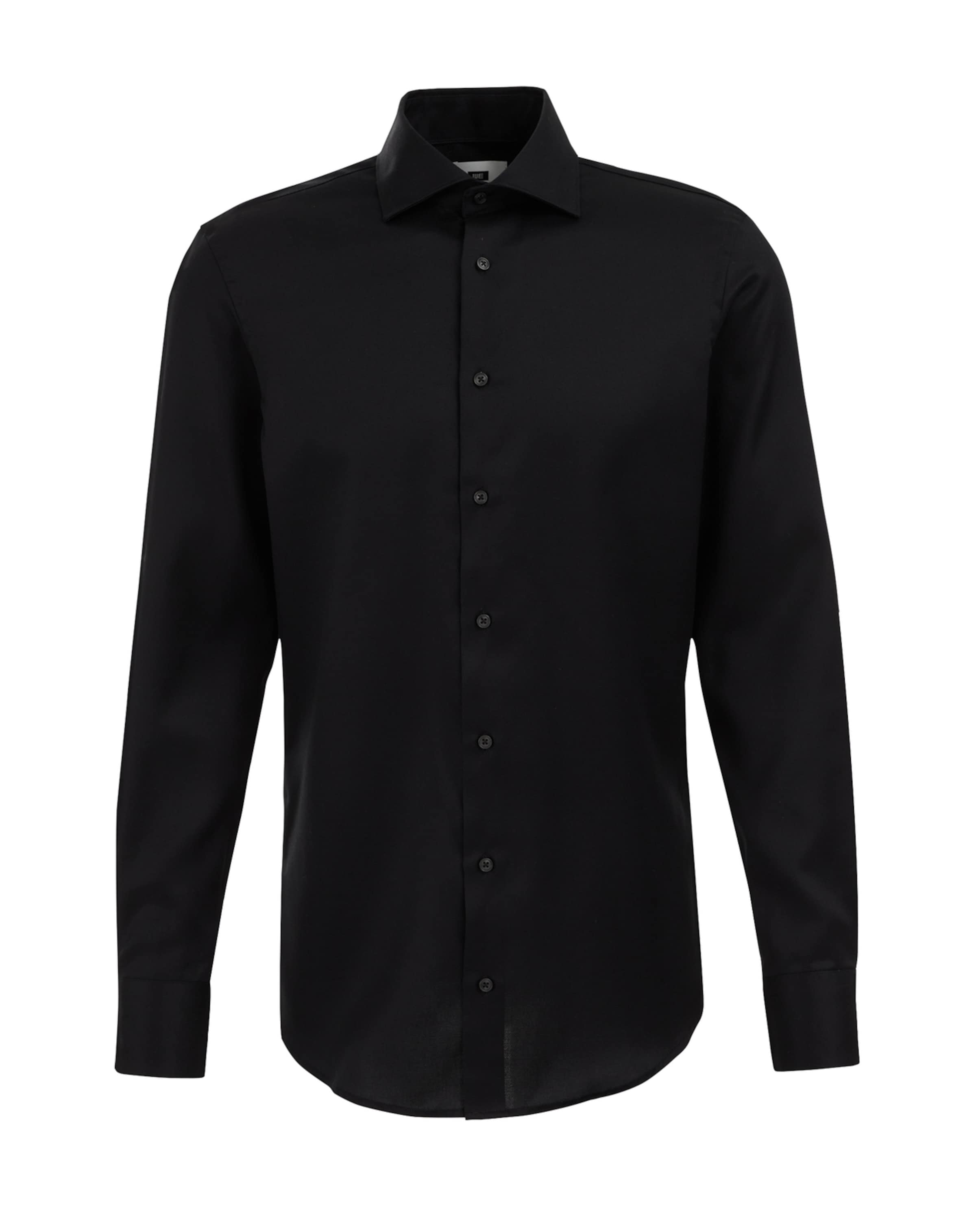 WE Fashion Slim fit Poslovna srajca | črna barva: sprednja stran