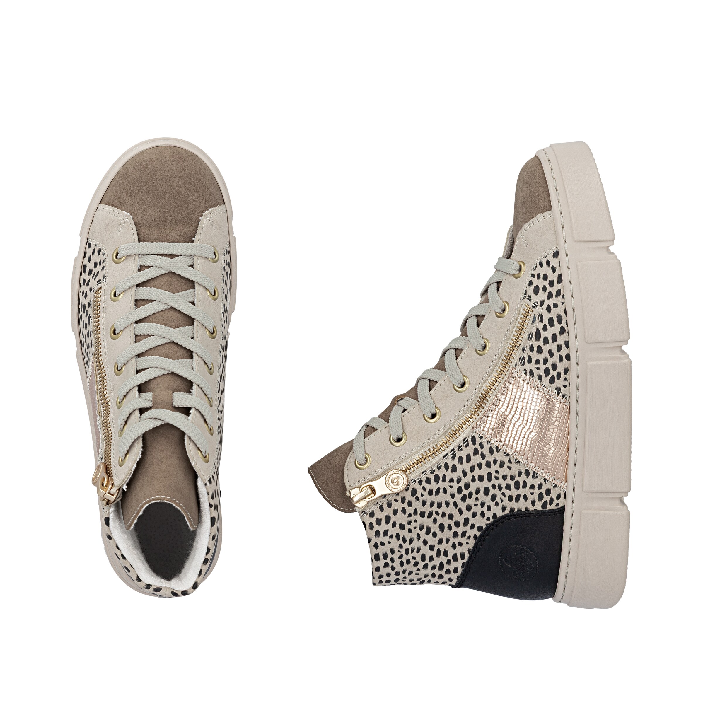 Baskets hautes Rieker en beige