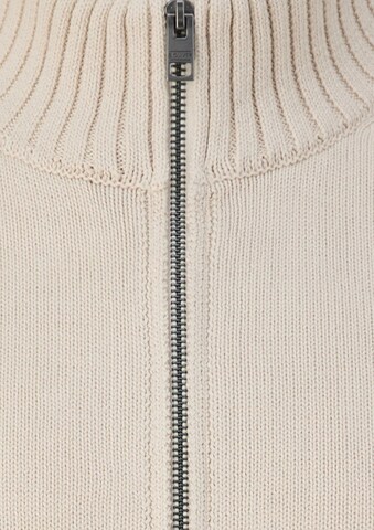 s.Oliver Men Big Sizes Gebreid vest in Beige: voorkant