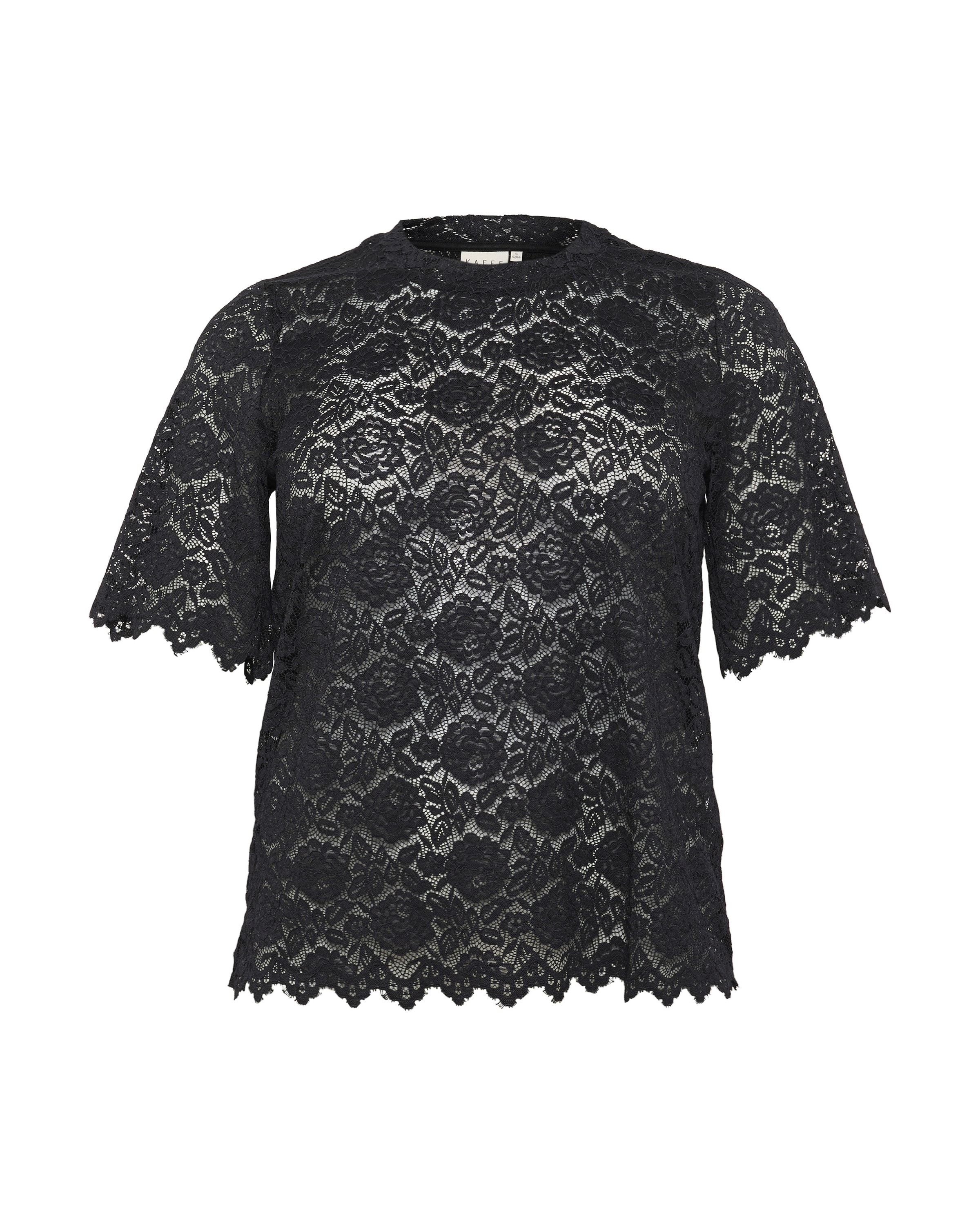 KAFFE CURVE Bluse in Schwarz: Vorderseite